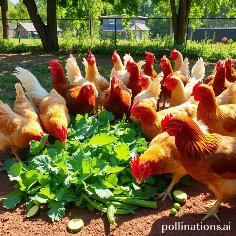 what greens can chickens eat